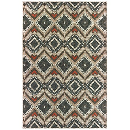 Oriental Weavers 6 ft. 7 in. x 9 ft. 2 in. Latitude Rectangle Rug Grey L002X3200280ST